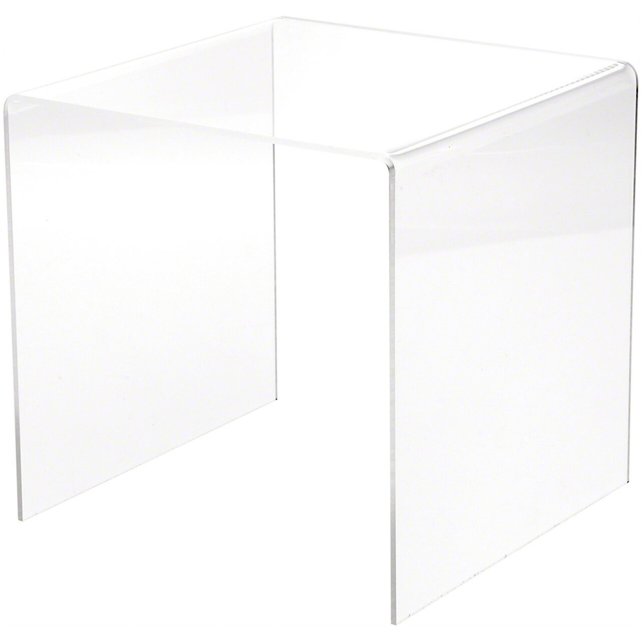 Plymor Clear Acrylic Square Display Riser, 8" H x 8" W x 8" D (1/8" thick)